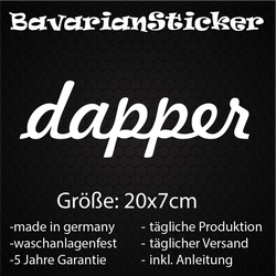 DAPPER STICKER 20x7 CM IN WUNSCHFARBE