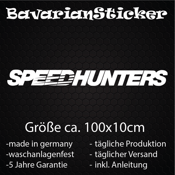 SPEEDHUNTERS XXL AUFKLEBER IN WUNSCHFARBE 100x10cm