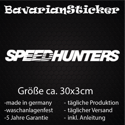 2ER SET SPEEDHUNTERS STICKER 30x3CM IN WUNSCHFARBE